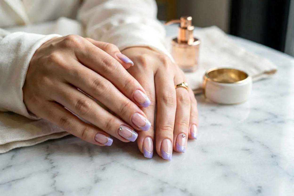 Lavender French Tips Nail