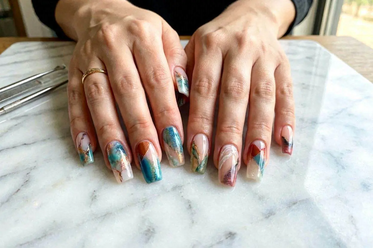 140+ XXL Nail Ideas That Are Bold, Trendy, and Impossible to Ignore 7 Abstract and Artistic XXL Nail Ideas