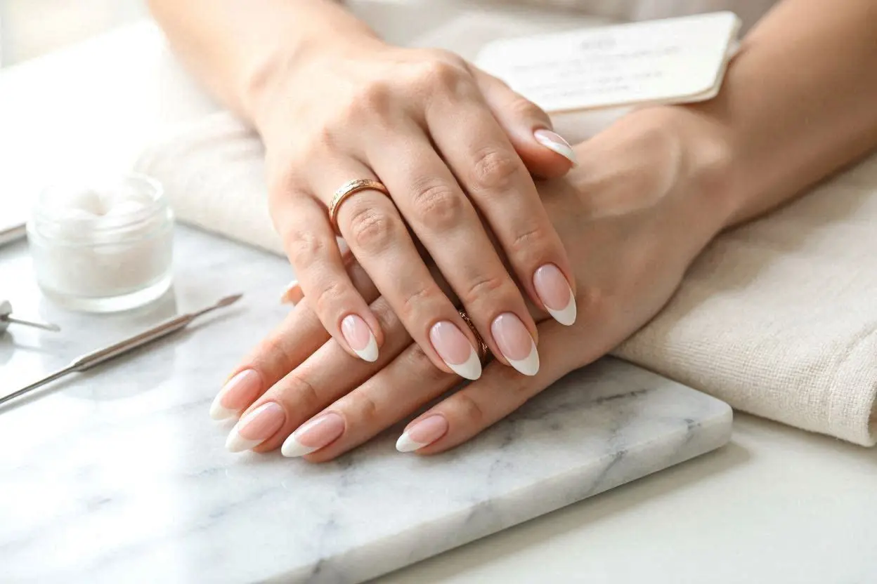 Almond Shape French Tips