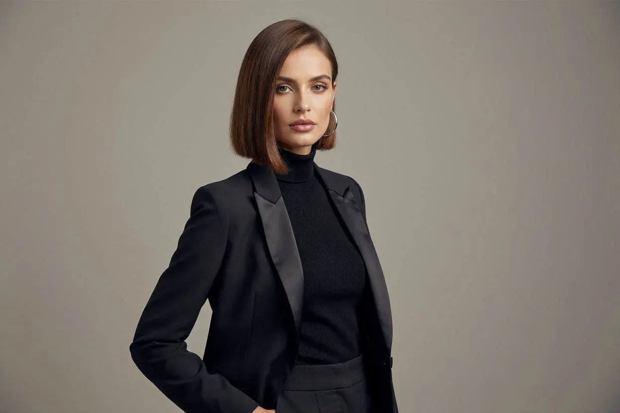 Asymmetrical Bob hairstyle for women