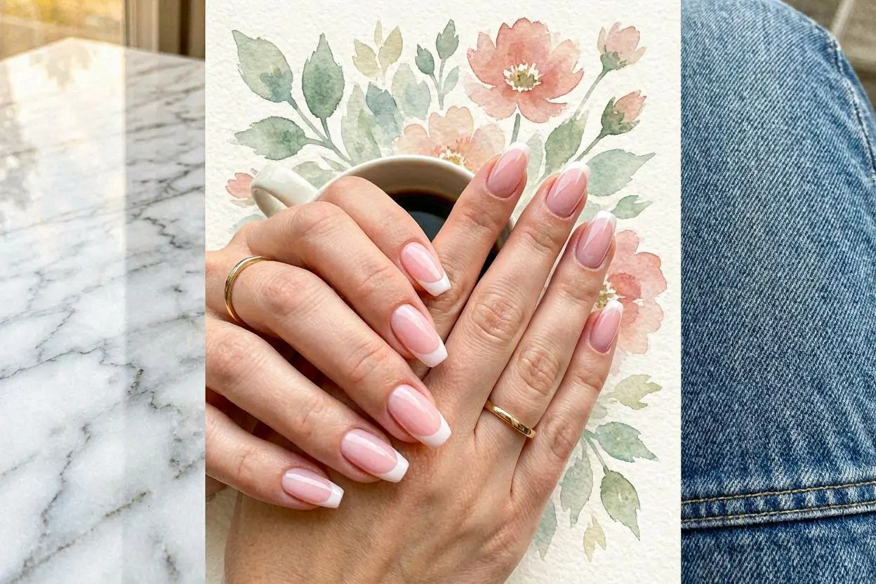 Baby Pink French Tips Nail