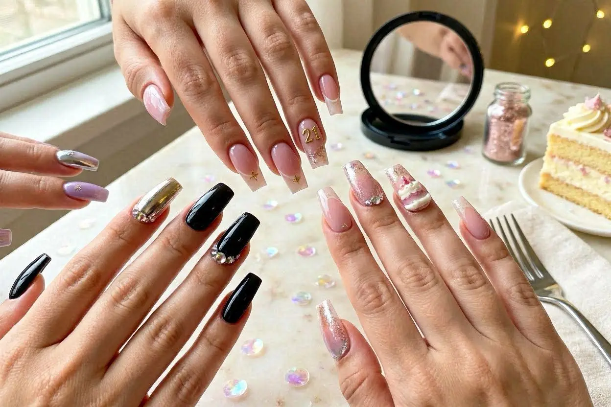 300+ Birthday Nail Ideas That Will Make Your Birthday Special 11 Baddie Birthday Nails Ideas