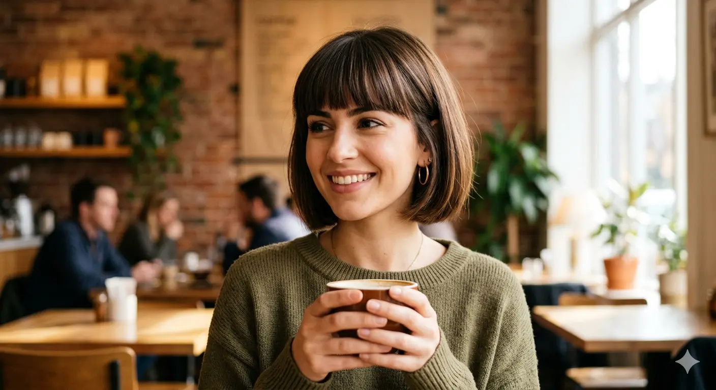 Bob With Full Bangs Hairstyle