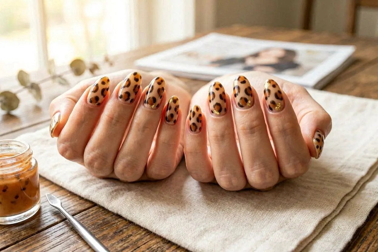 Cheetah Print Nails