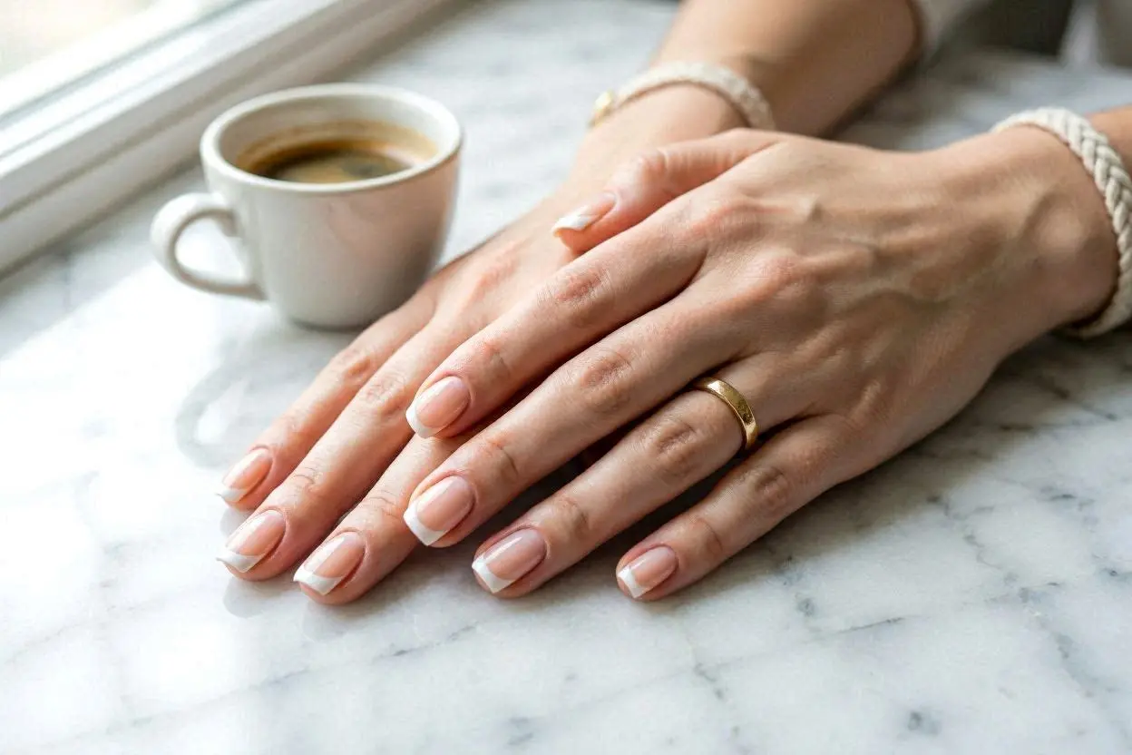 Classic White French Tips