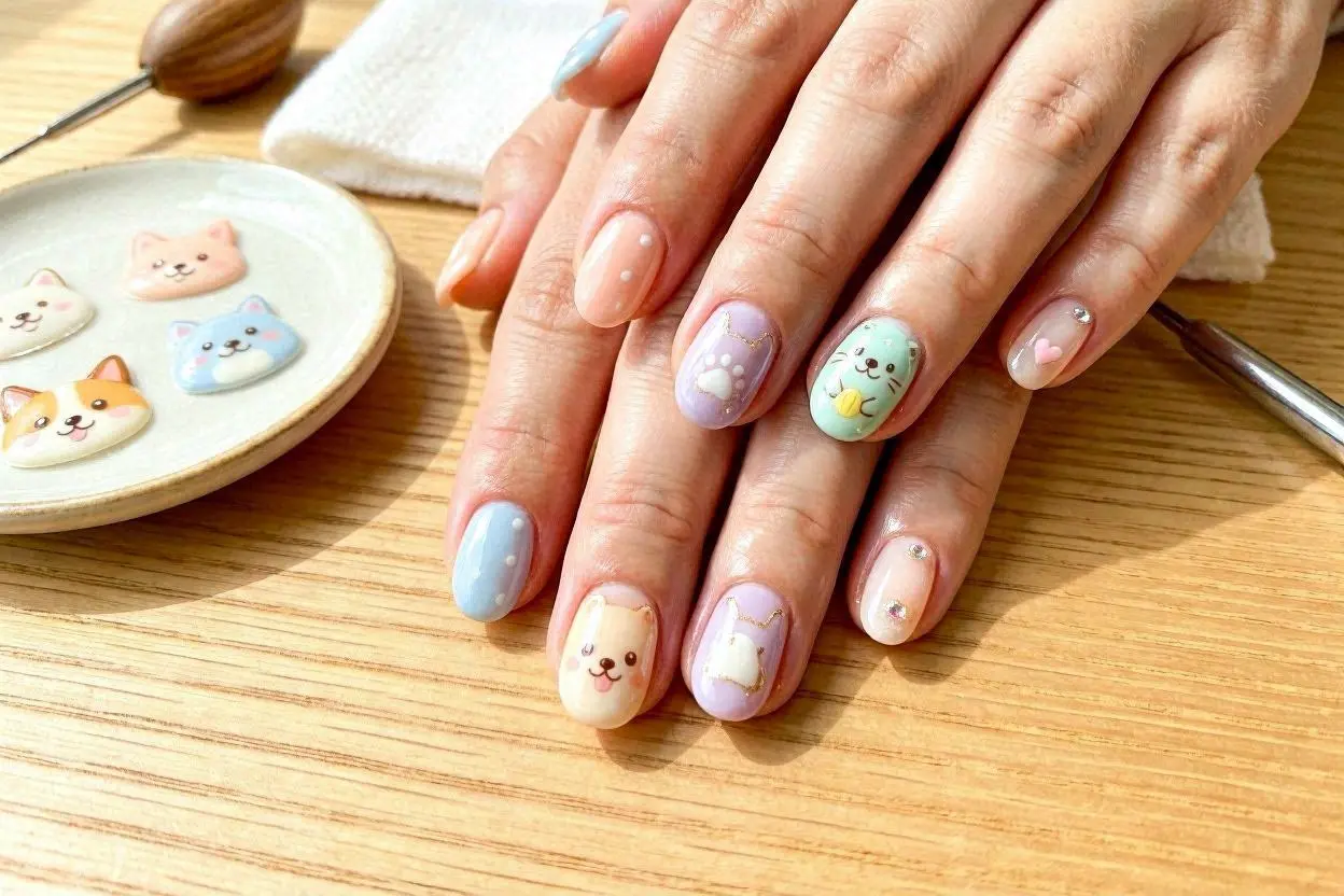 Cute Animal Character Nails