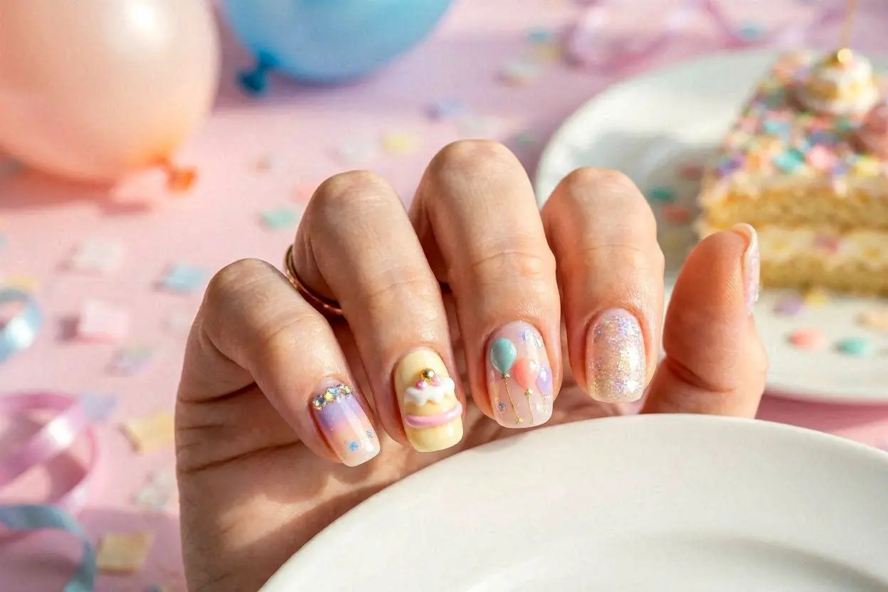 300+ Birthday Nail Ideas That Will Make Your Birthday Special 2 Cute Birthday Nails Ideas