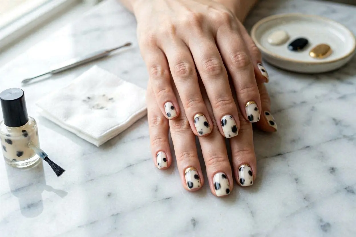 Dalmatian Print Nails