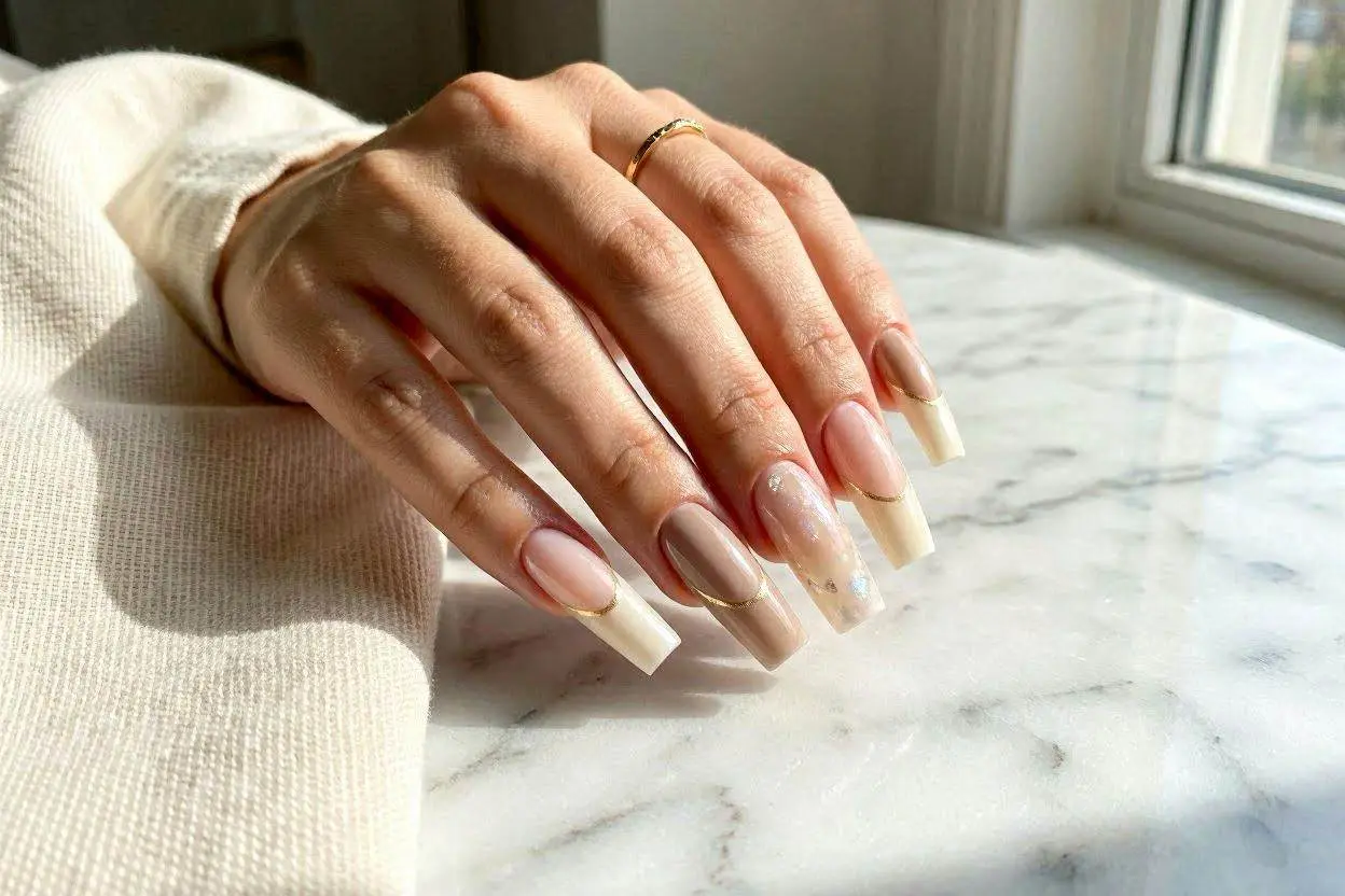 140+ XXL Nail Ideas That Are Bold, Trendy, and Impossible to Ignore 2 Elegant Nude and Neutral XXL Nail Ideas