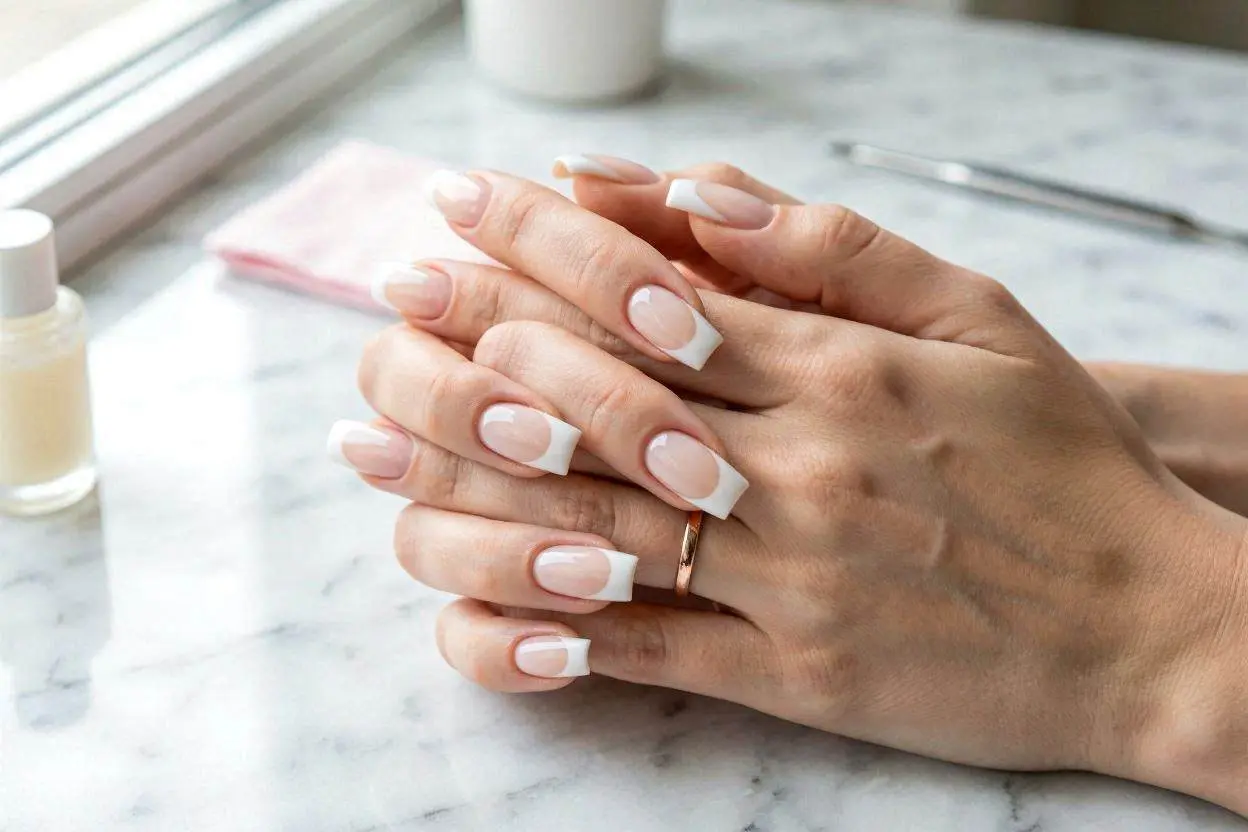 Top 12 French Tip Nail Shapes You Need to Try 11 Flare French Tip