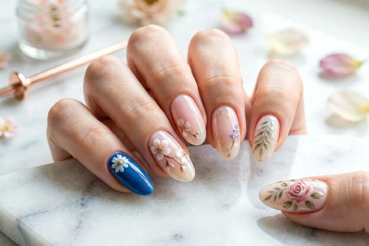 Floral Almond Naila Ideas