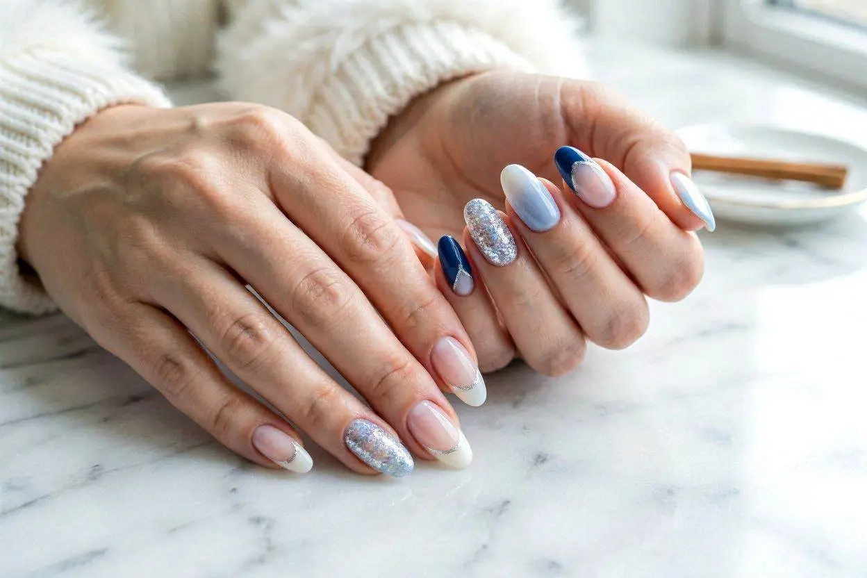 French Tip Ombre Modern Winter Styles Nail