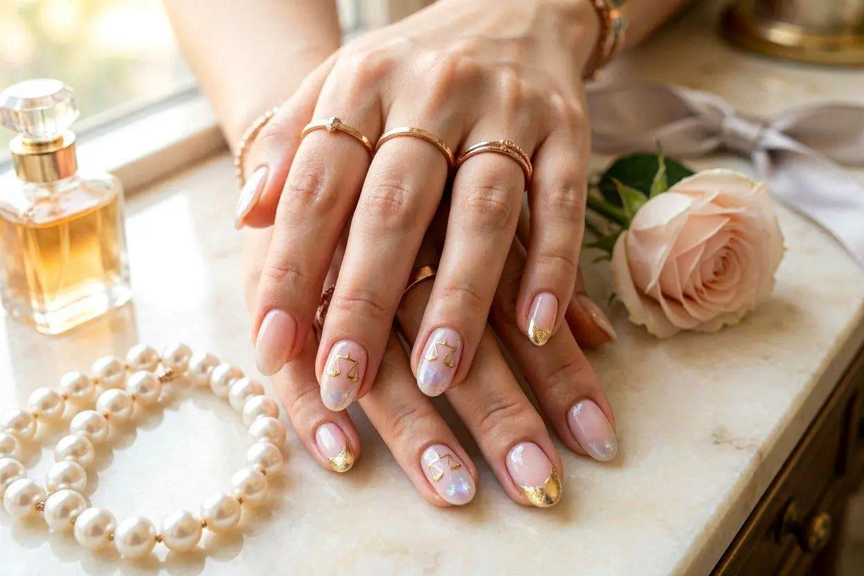 180+ Zodiac Nails Ideas for Every Star Sign in 2026 8 Libra Nail Ideas
