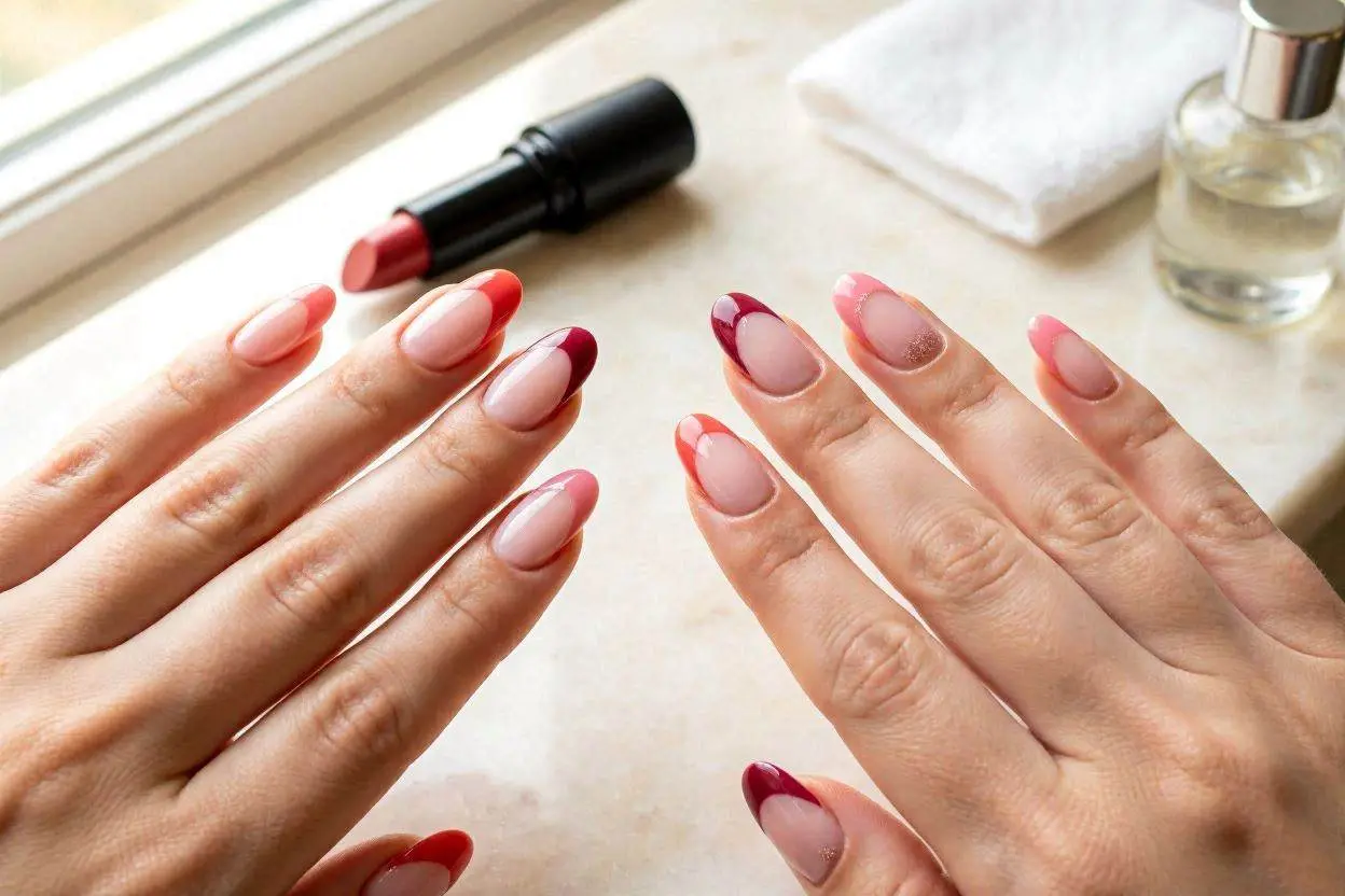 Top 12 French Tip Nail Shapes You Need to Try 10 Lipstick French Tip Nail Shape