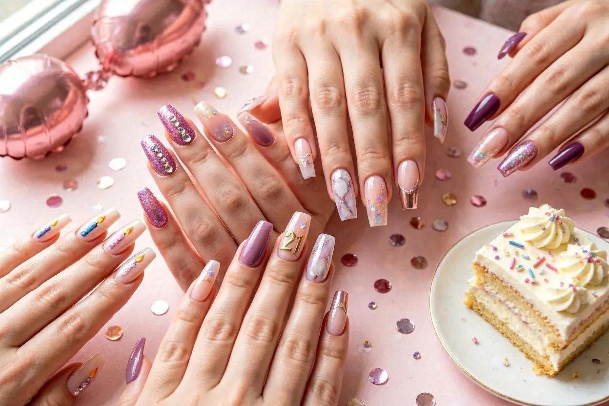 300+ Birthday Nail Ideas That Will Make Your Birthday Special 10 Long Birthday Nails Ideas