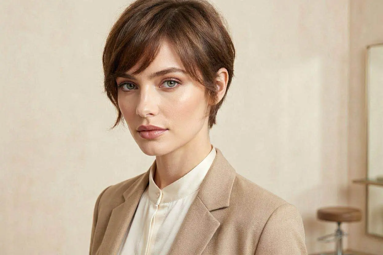 Long Pixie With Bangs Haircut