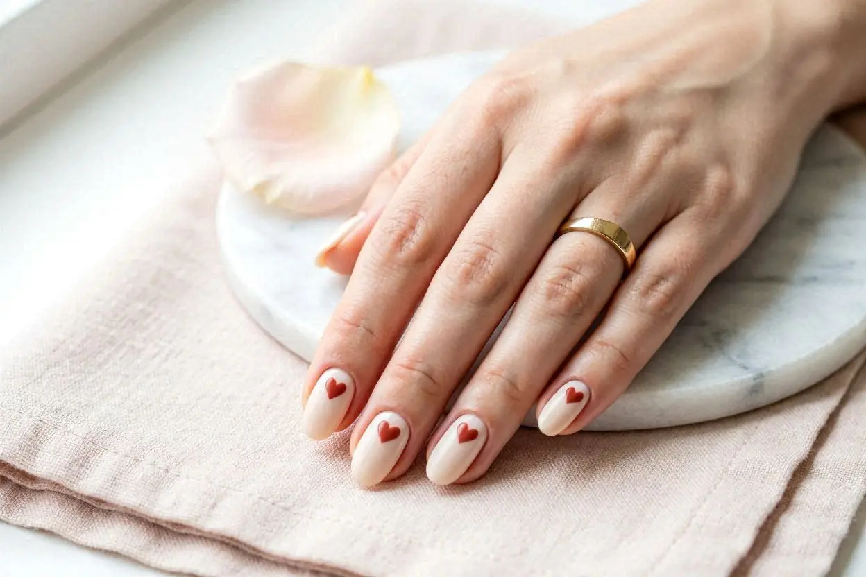 Minimalist Valentine Nails