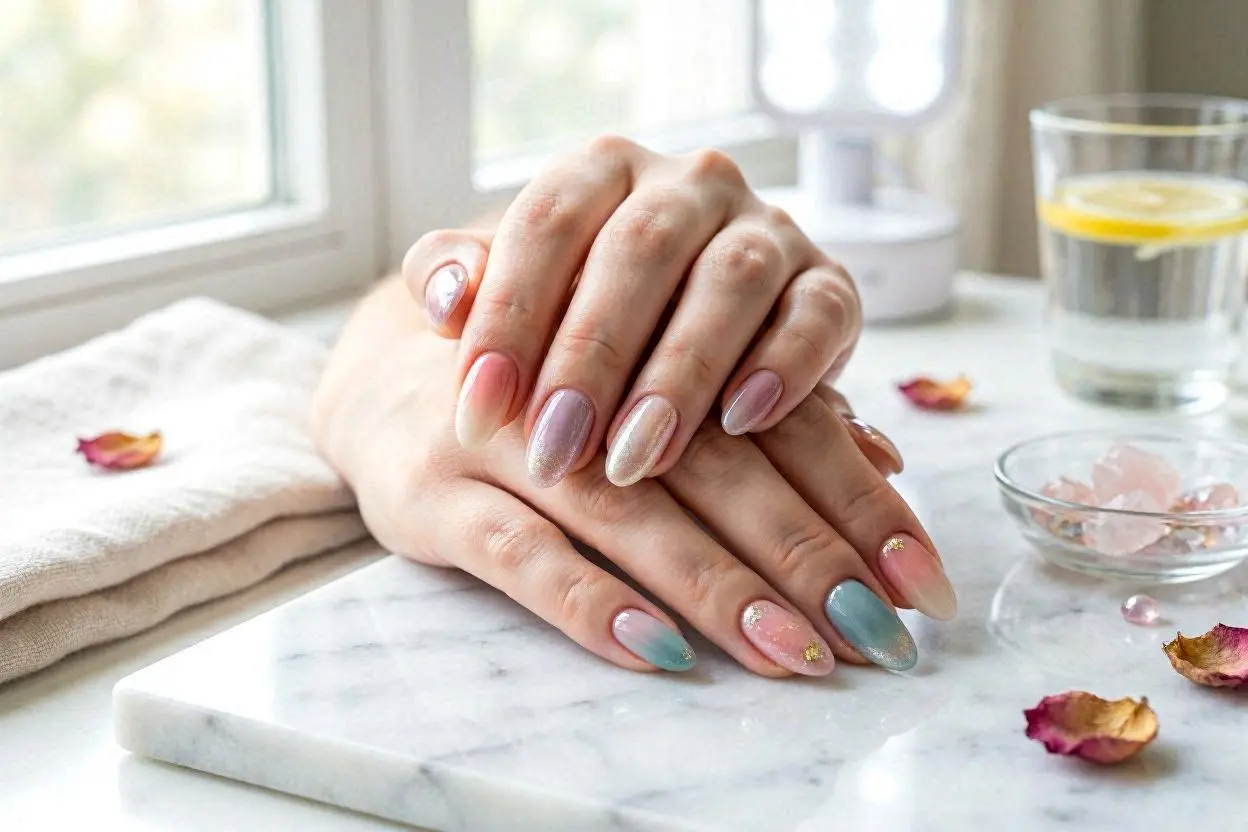 Ombre Almond Nail Ideas