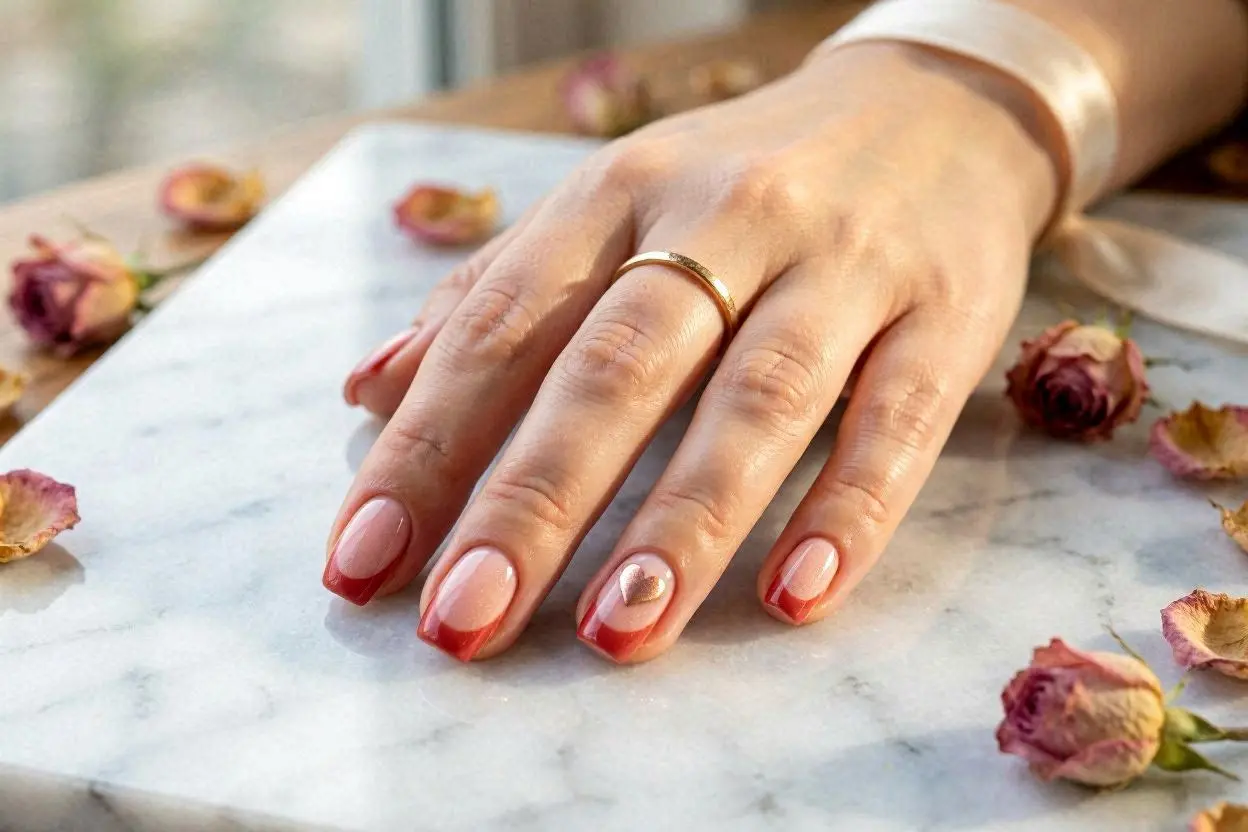 Ombre Valentine Nails