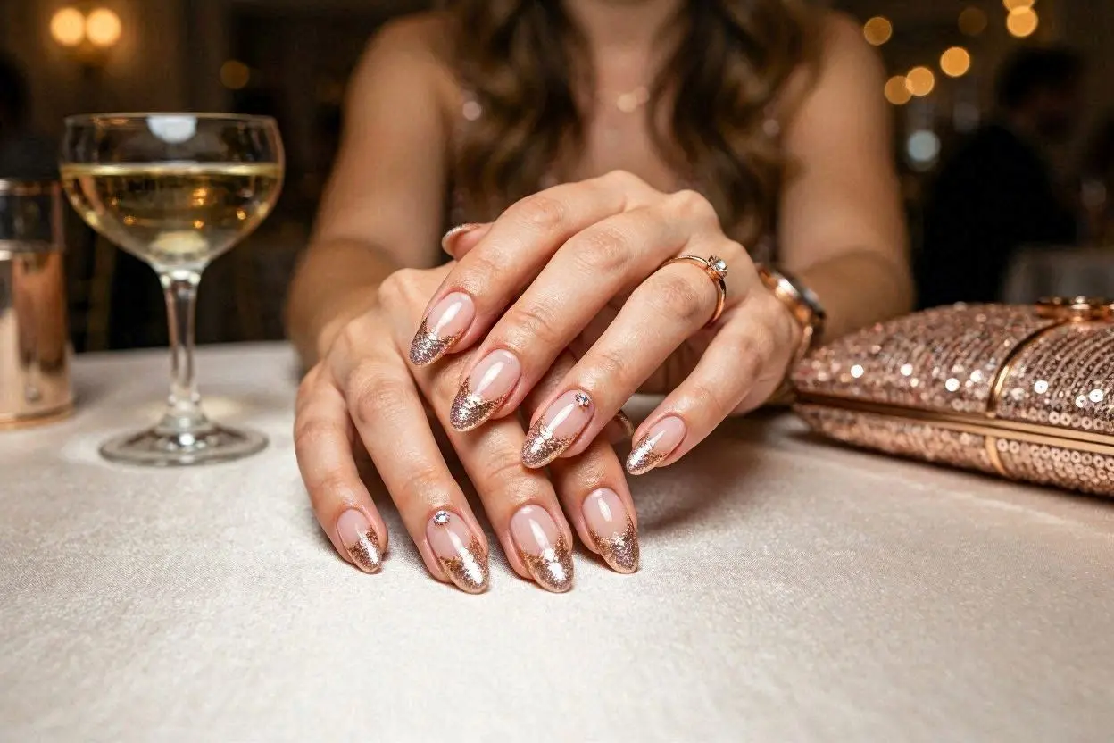 Party Sparkle Tip Nails