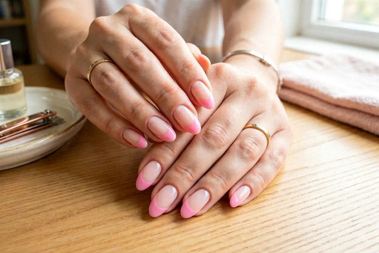 Pink French Tips Nail