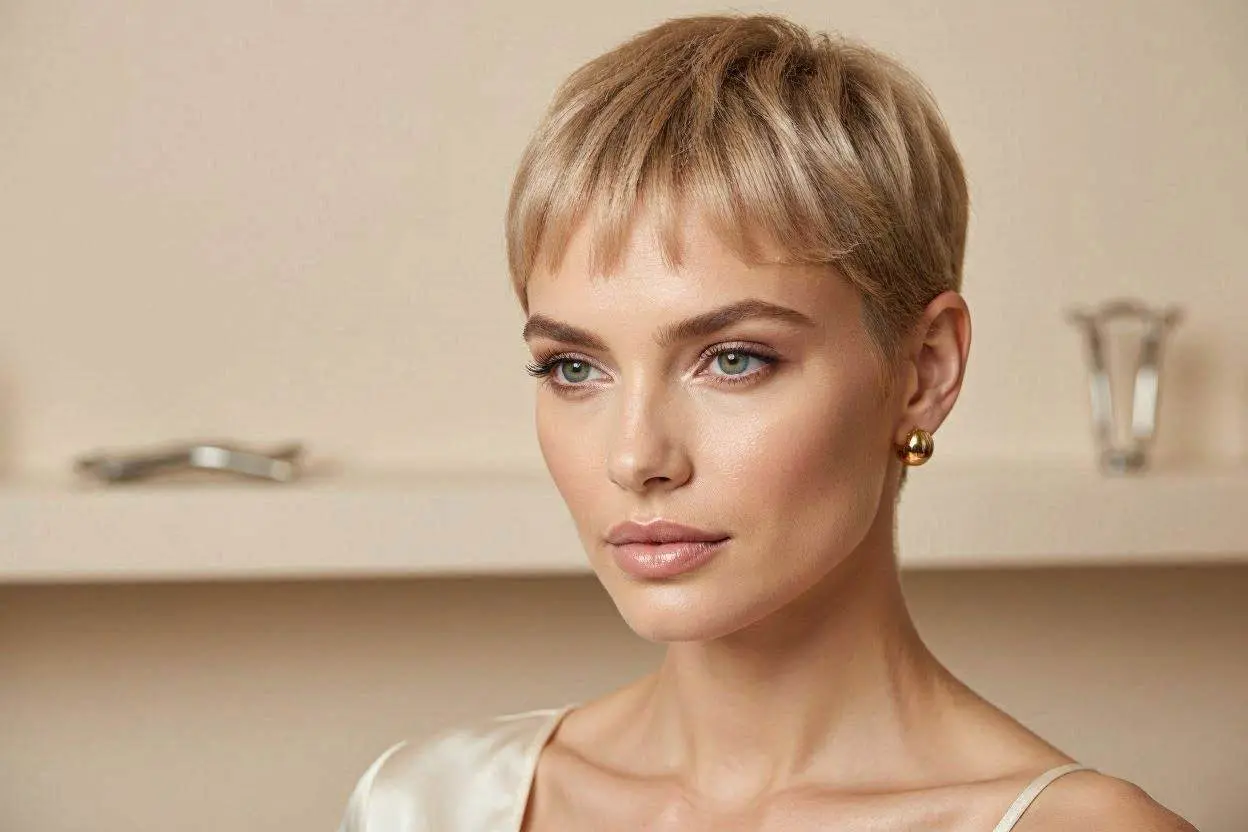 Pixie With Micro Fringe Haircut