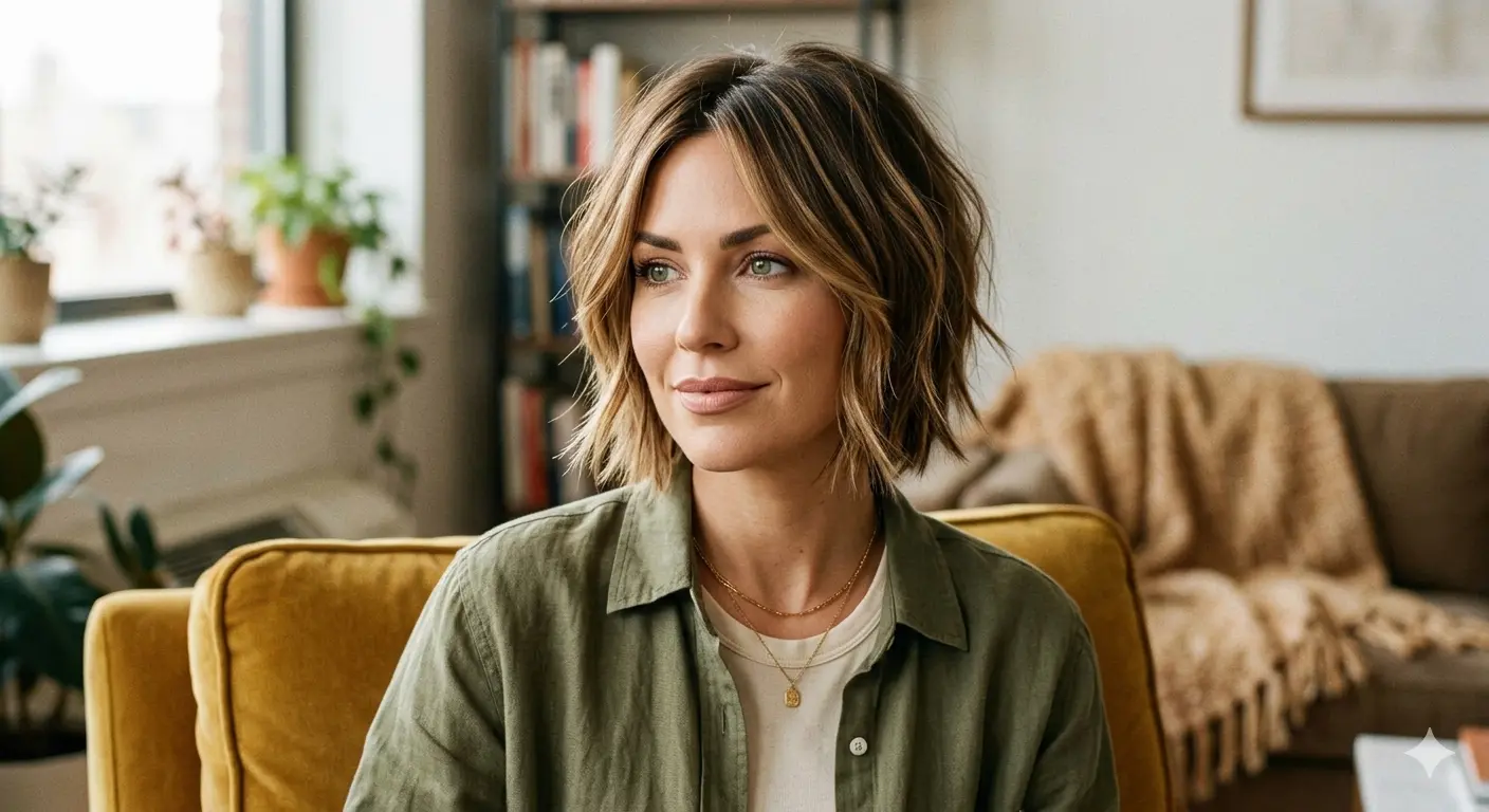 Razor-Cut Bob Hairstyle For Womens