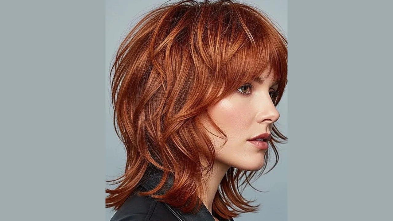 Razored Midi Shag Hairstyle