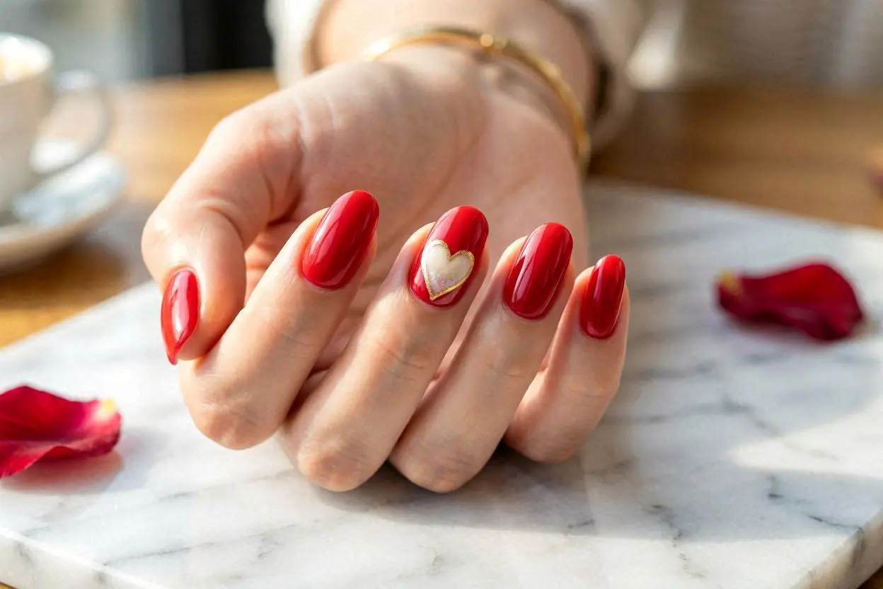 Red Valentine Nails