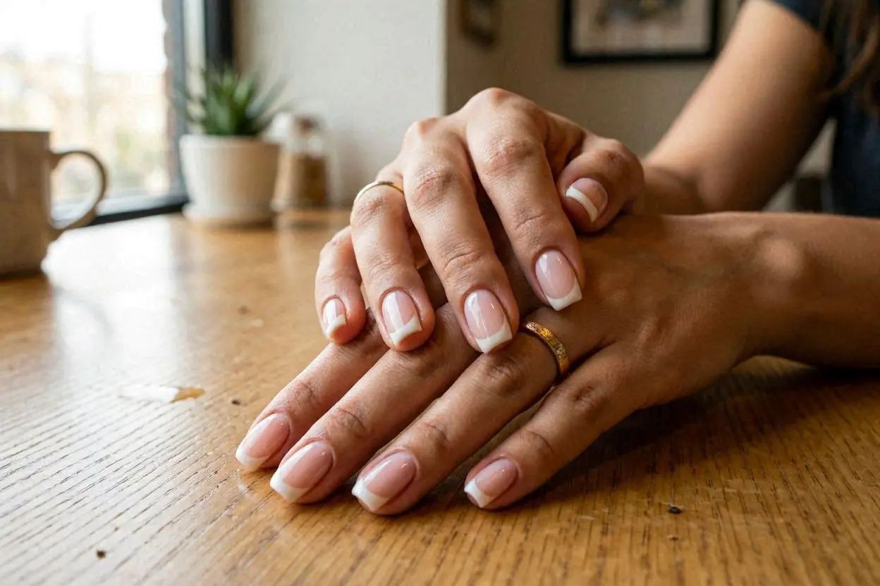 Rounded French Tip Nails
