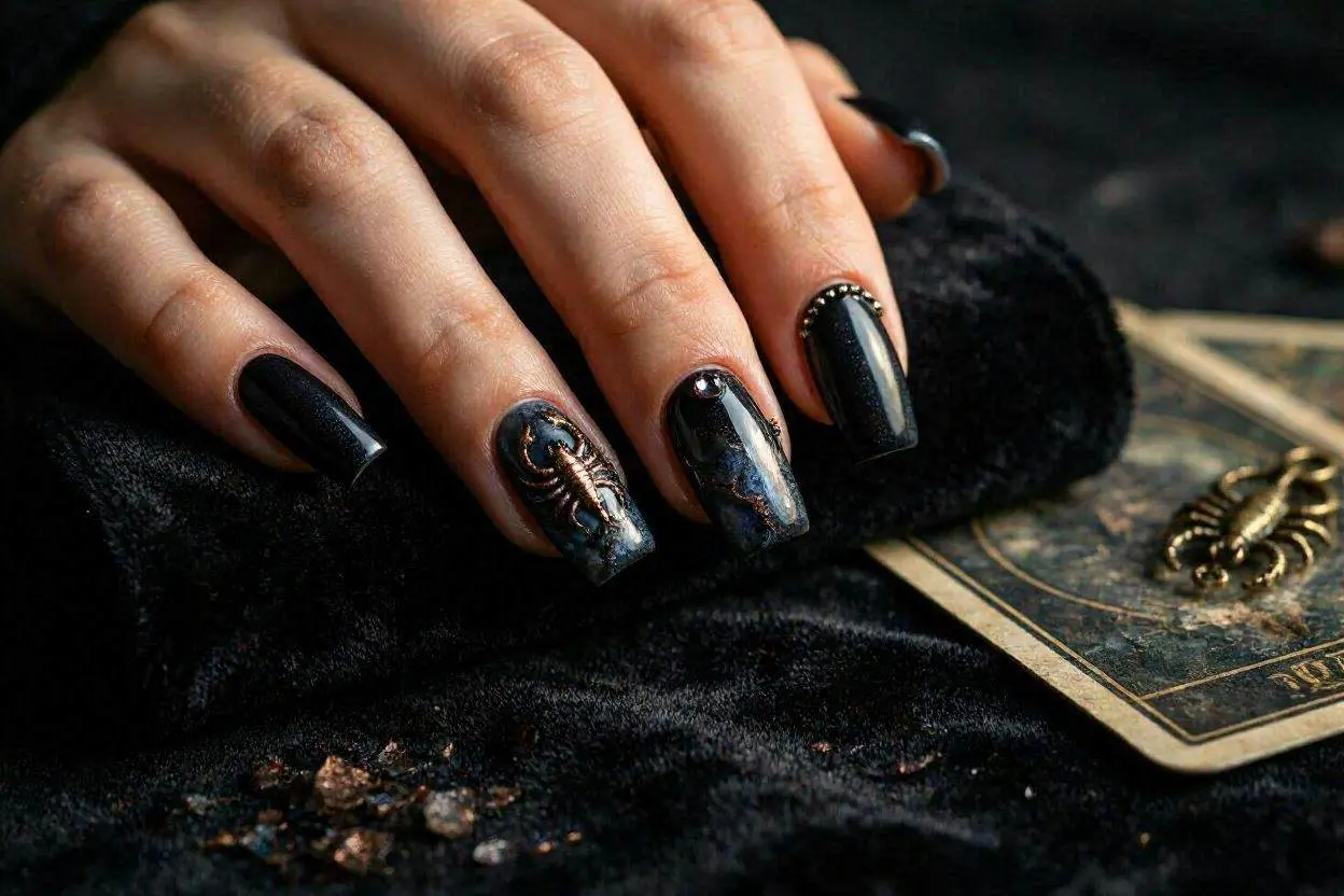 180+ Zodiac Nails Ideas for Every Star Sign in 2026 9 Scorpio Nail Ideas