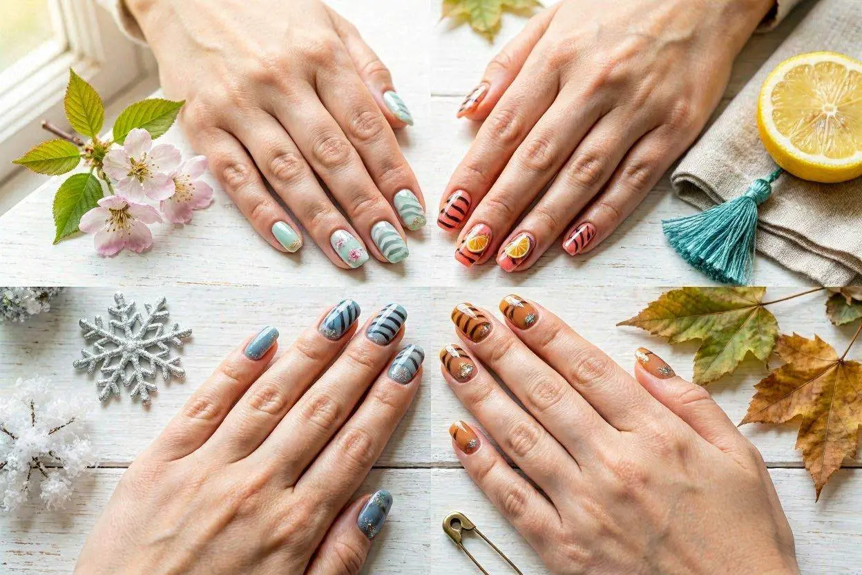 Seasonal Zebra Nails