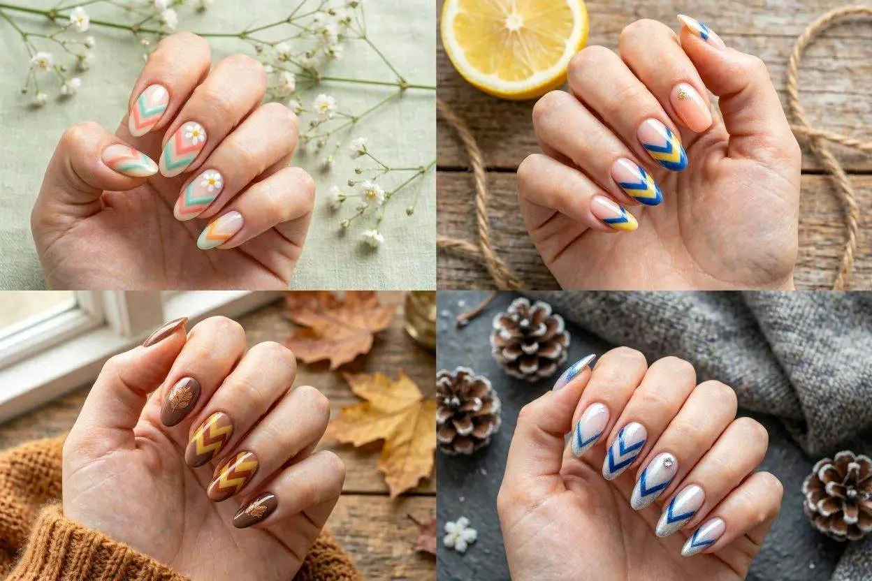 150+ Zig Zag Nails Designs Perfect for Every Vibe 10 Seasonal Zig Zag Nails Designs