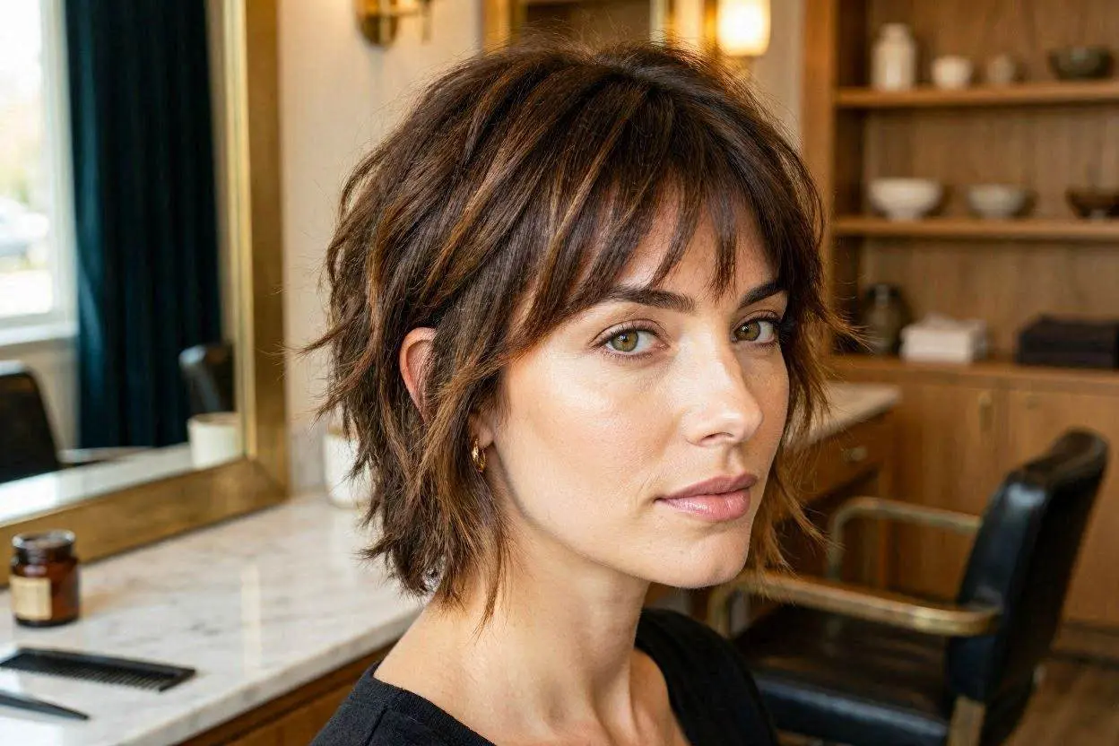 Shag With Micro Fringe Haircut