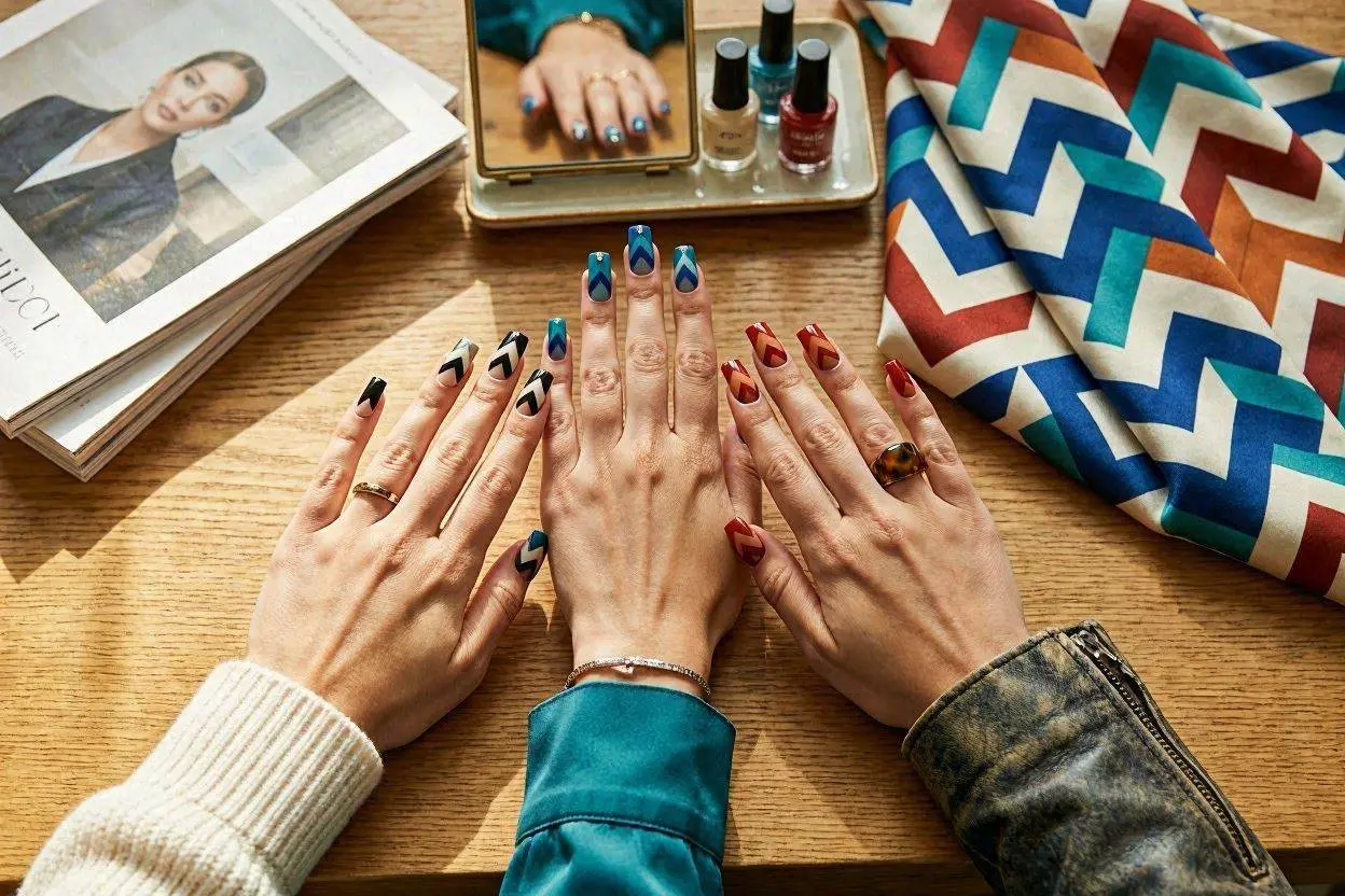 150+ Zig Zag Nails Designs Perfect for Every Vibe 5 Shape and Length Inspirations Zig Zag Nail Ideas