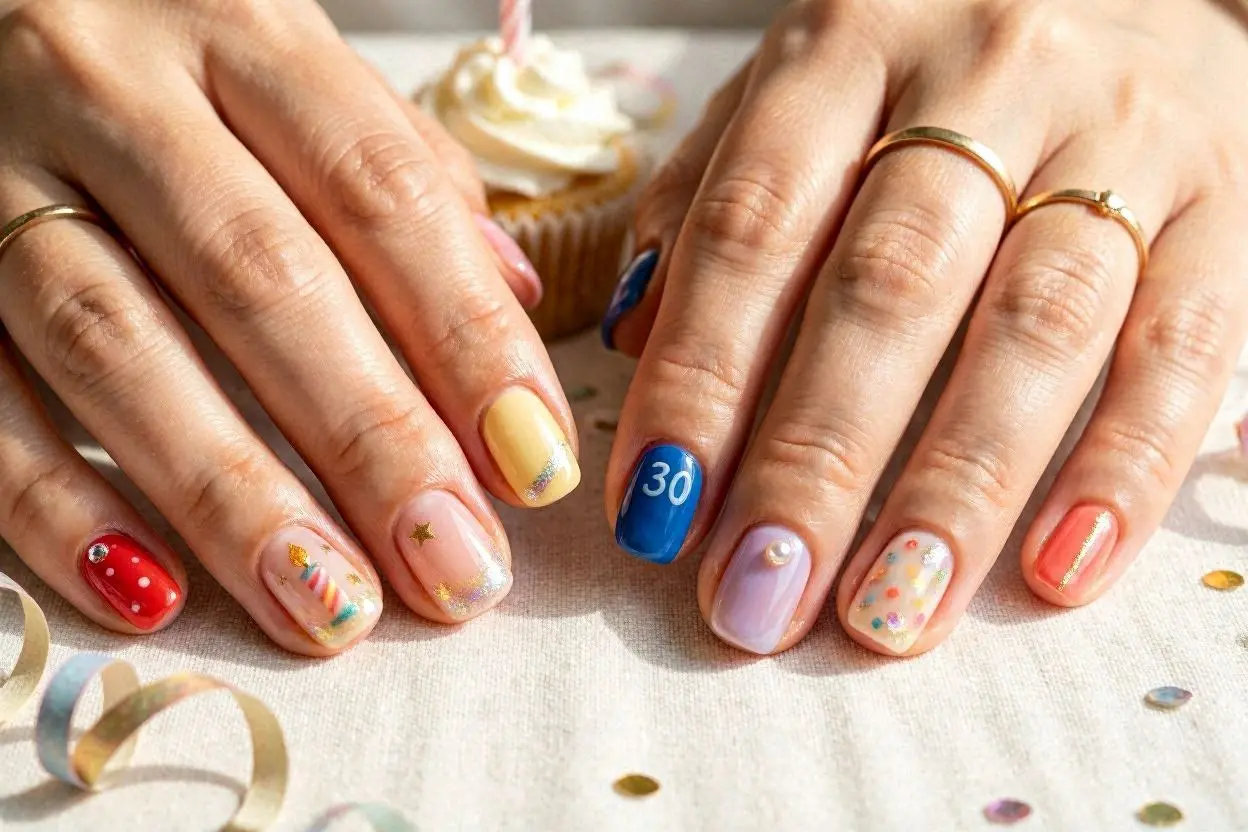 300+ Birthday Nail Ideas That Will Make Your Birthday Special 9 Short Birthday Nails Ideas