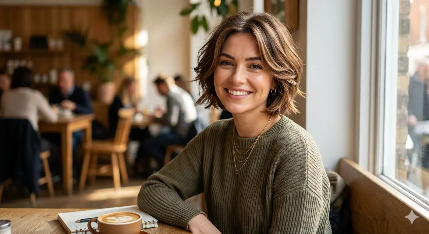 Short Layers with Cheekbone Framing Haircut