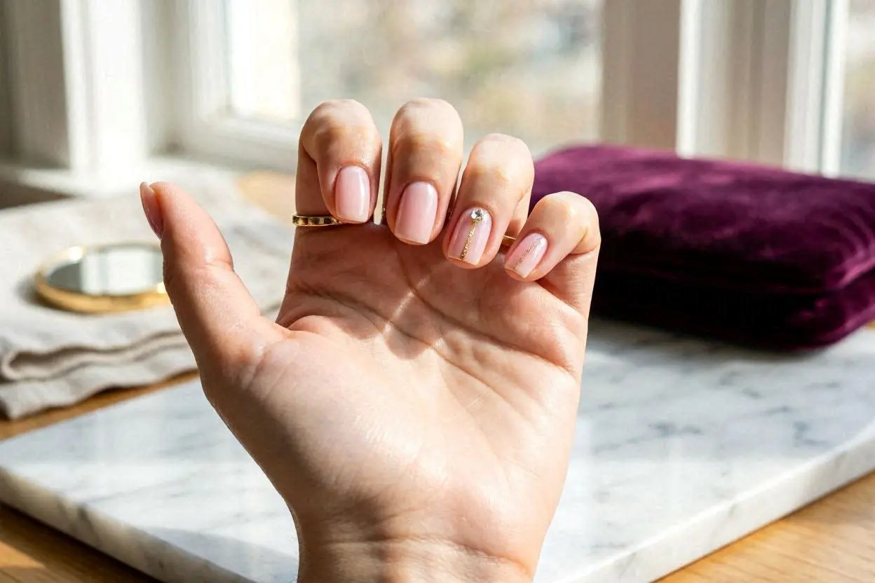 Simple Baby Pink Nail Art Designs