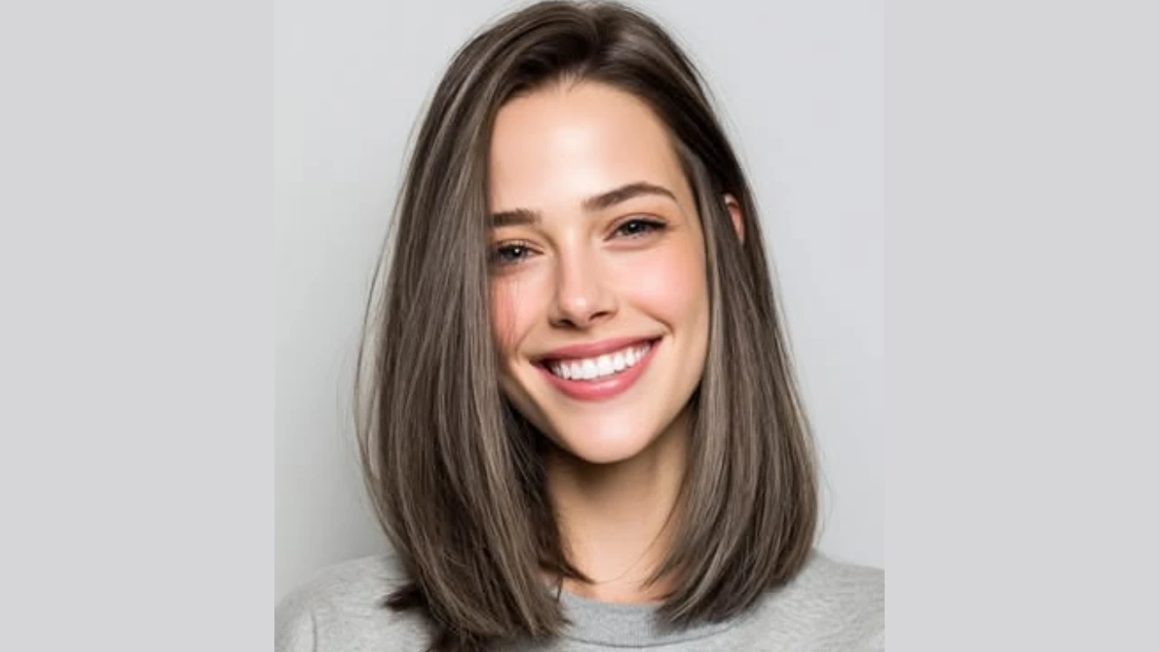 Sleek One-Length Midi Hairstyle
