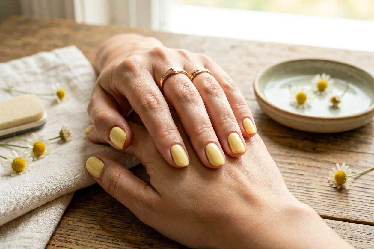 200+ Yellow Nail Ideas That Will Brighten Your Entire Look in 2026 17 Soft Feminine Yellow Nails
