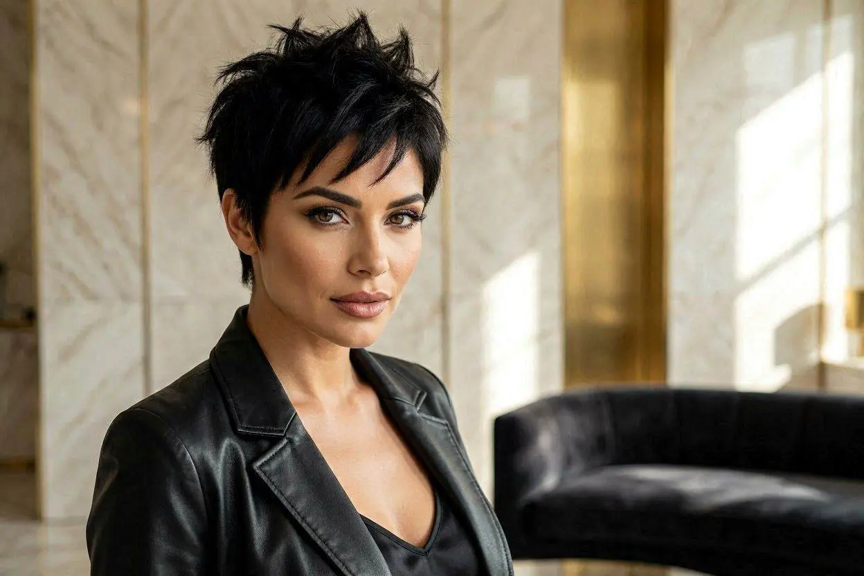 Spiked Pixie Haircut Style For Women