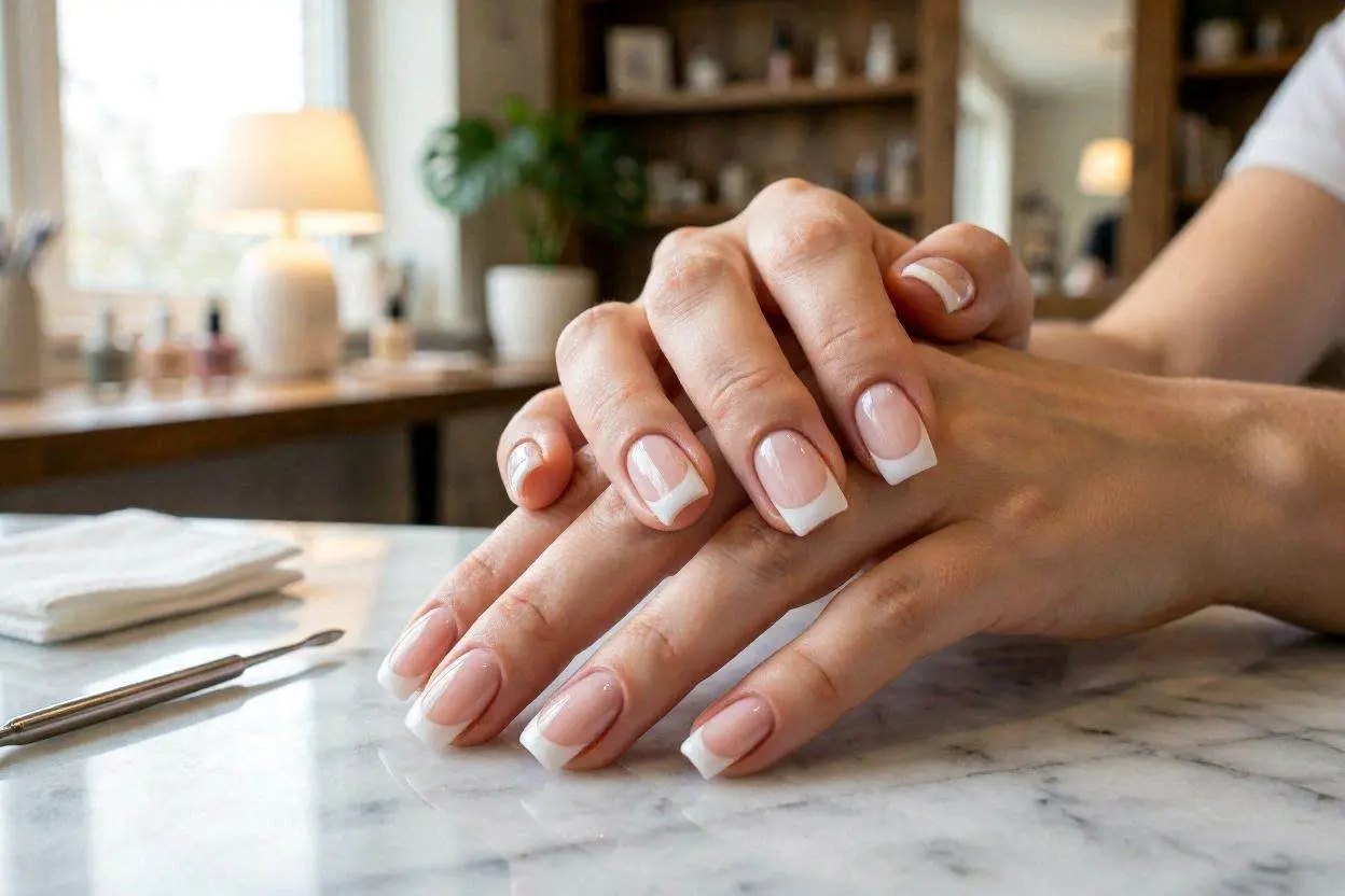 Top 12 French Tip Nail Shapes You Need to Try 9 Squoval French Tip Nail Shape