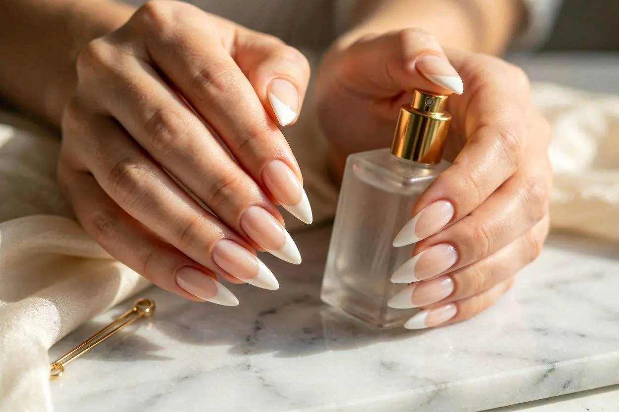 Top 12 French Tip Nail Shapes You Need to Try 7 Stiletto French Tip Nail Shape