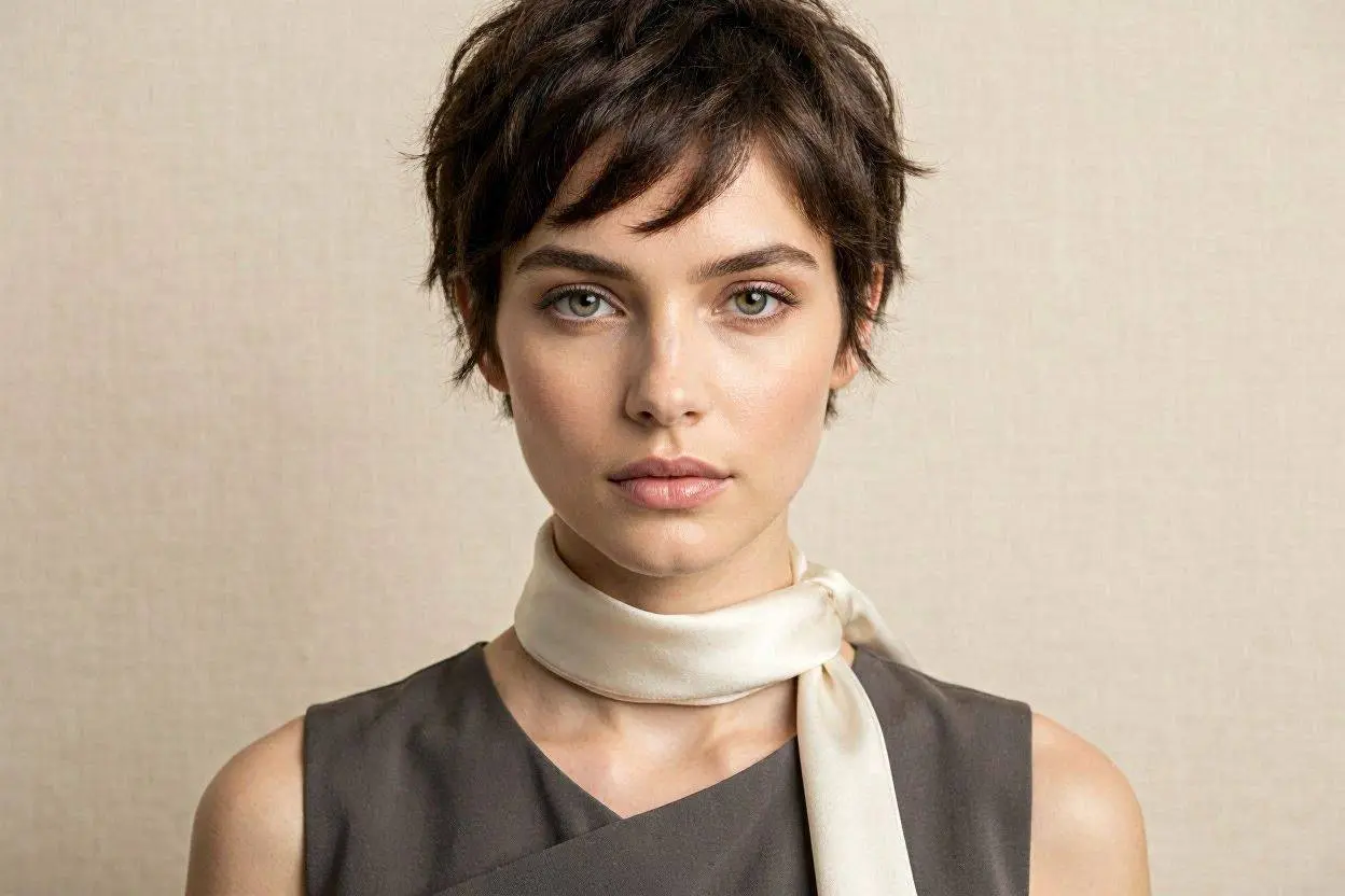 Textured Pixie Haircut For Women