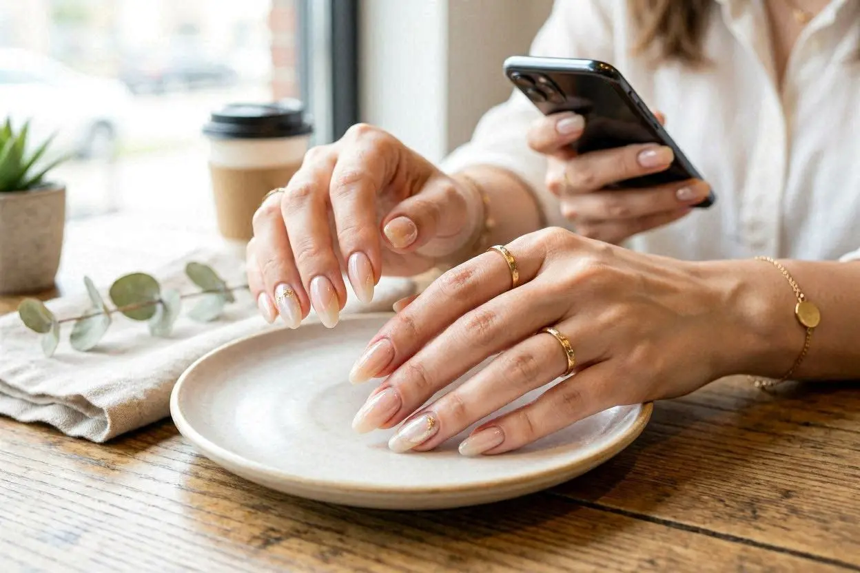 Trendy Social Media Nude Nails