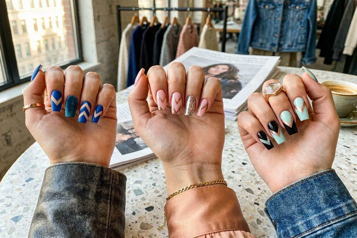 150+ Zig Zag Nails Designs Perfect for Every Vibe 4 Trendy Texture and Finish Zig Zag Nail Ideas
