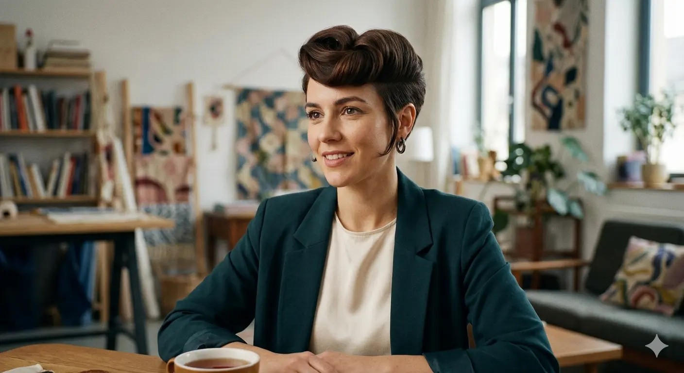 Victory Rolls Pixie Haircut For Womens