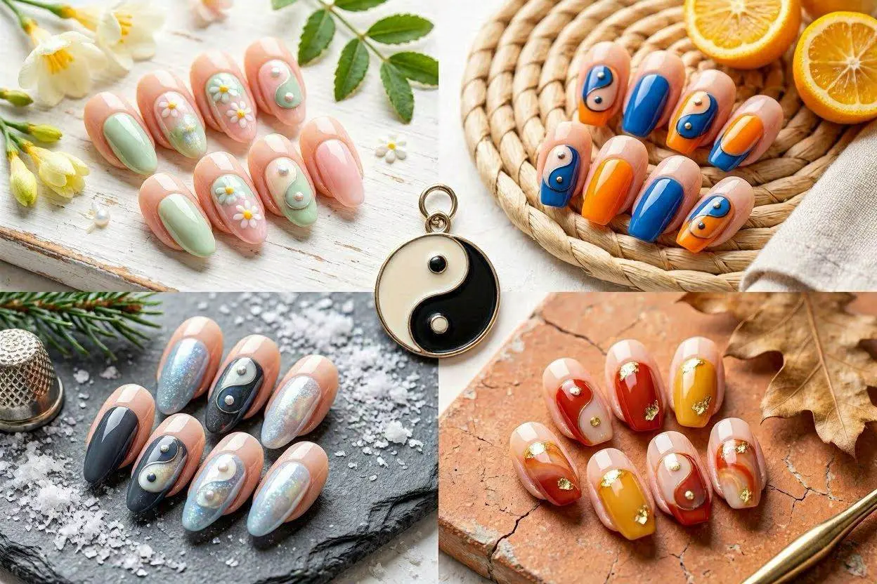 Viral and Seasonal Yin Yang Nail Trends