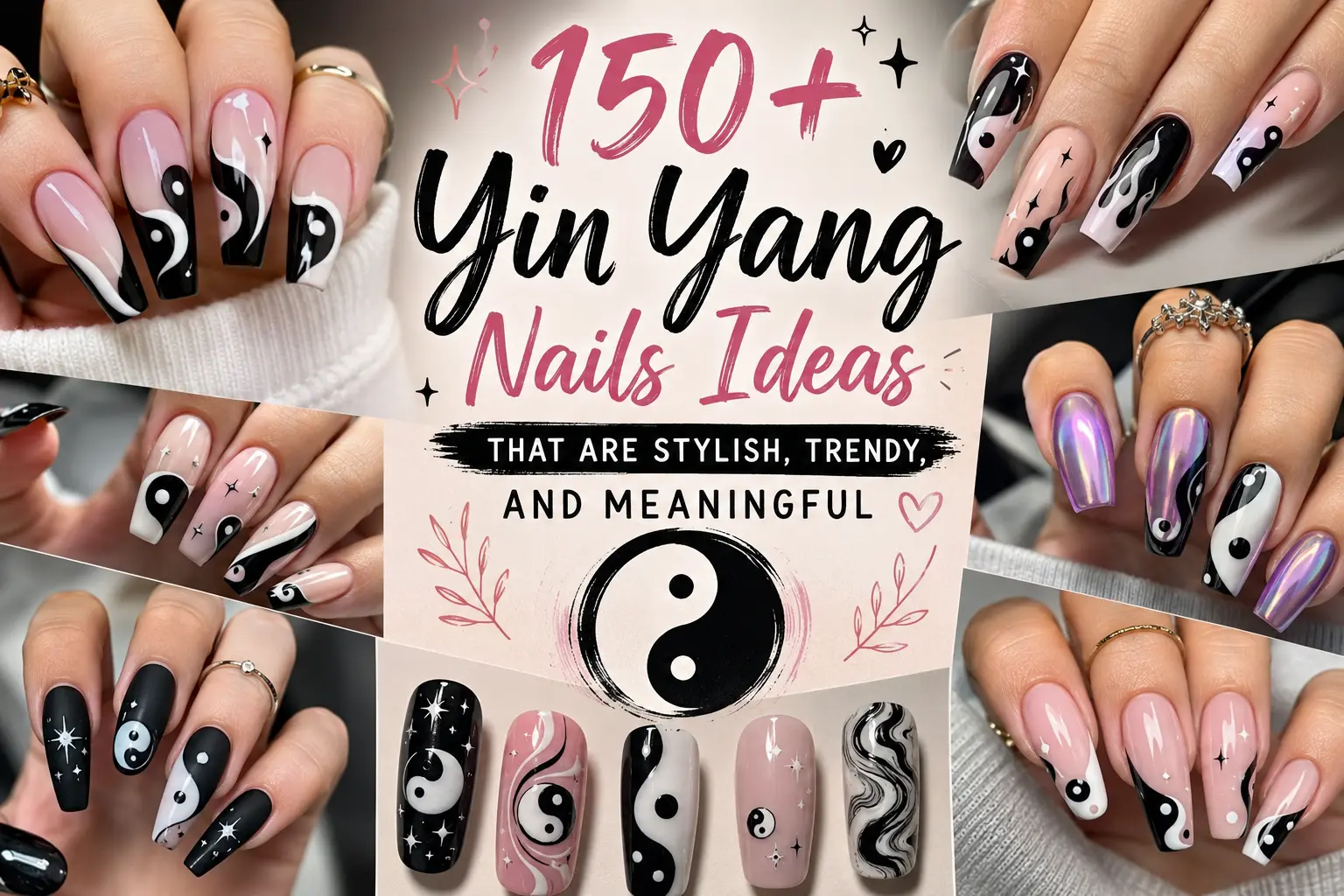 Yin Yang Nails Ideas
