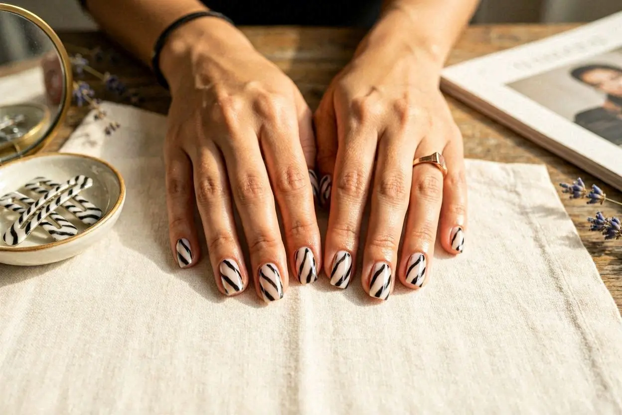 Zebra Print Nails